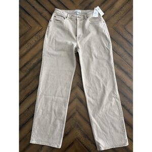 Abercrombie & Fitch Curve Love High Rise 90s Relaxed Jean in Oat size 32/14 NWT